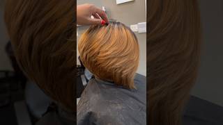 Razor Cut Choppy Bob hairstyle chicago quickweave hair bob bobcut bobstyle weave haircut [upl. by Eiramanel972]