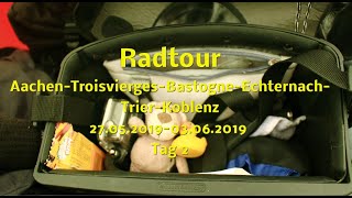 Radtour AachenTroisviergesBastogneEchternachTrier Koblenz Tag 2 [upl. by Ylam]