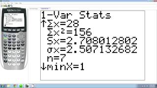 Calculator Steps to find The Standard Deviation TI83 or TI84 [upl. by Nal]