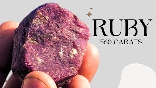 Huge Ruby 560 carats  Africa  Gemstone Cutting Performing Faceting amp Polishing [upl. by Aloysia852]