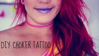 DIY Choker Tattoo  Colar tendência dos anos 90 [upl. by Dafna821]