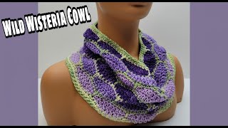 Easy Crochet Wisteria Cowl  Crochet Infinty Scarf  Crochet Millstone Stitch [upl. by Margaretha]