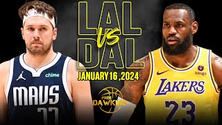 Los Angeles Lakers vs Dallas Mavericks Full Game Highlights  January 17 2024  FreeDawkins [upl. by Aldridge]