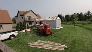 Linked Living Homes  Granny Pod Install Timelapse [upl. by Lindahl]