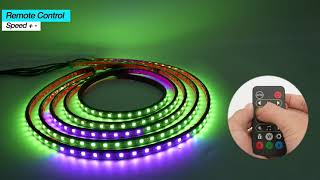 Nilight 4Pcs Car Underglow Neon Accent Strip Lights 256 LEDs [upl. by Aserehc]