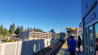 New Sound Transit 1 Line Link Light Rail Tram Arrives at Shoreline South 148th Station [upl. by Anneh375]