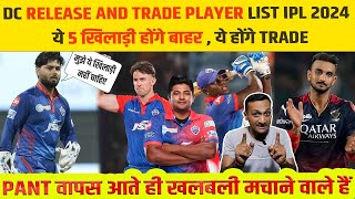 DC Release And Trade Player List IPL 2024।Delhi Capitals DC Squad 2024 Rishabh Pant Tyagi Sports [upl. by Rotce]