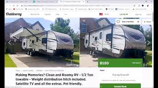 RV Rentals From Private Owners Through RVshare And Outdoorsy Websites [upl. by Kingdon]