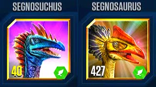 SEGNOSUCHUS VS SEGNOSAURUS  JURASSIC WORLD THE GAME [upl. by Brooks]