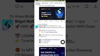 Grass Có Trên Bitget Wallet Gateio Hạn 110 Check Claim Airdrop [upl. by Curcio]