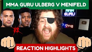 THE MMA GURU UFC Carlos Ulberg vs Alonzo Menifield St Louis Fight Night Reaction Highlights [upl. by Ydualc]