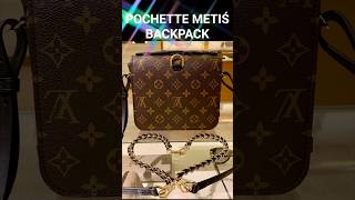 LOUIS VUITTON POCHETTE METIS BACKPACK REVERSE MONOGRAM 🔥 [upl. by Asirrak]