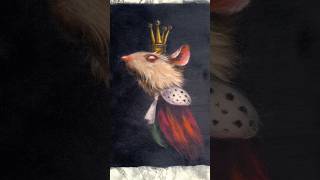 Sheep wool painting woolpainting wool art ratking ratking rat king royalanimals [upl. by Leaper]