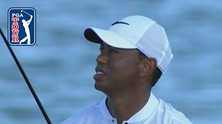 Tiger Woods drops his 3wood on a dime at Hero [upl. by Geraint]