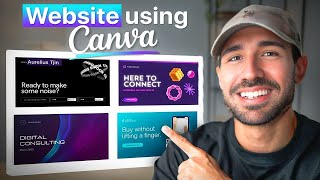 Canva Website Design for Beginners Build a Free Site Easily [upl. by Nyrahs107]