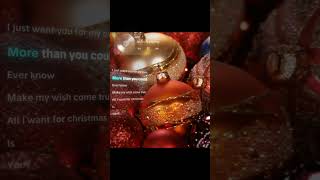 All I want for Christmas is you•begining lyrics music lyrics shorts youtube [upl. by Heloise]