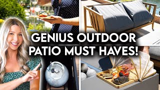 CLEVER OUTDOOR PATIO MUST HAVES  BACKYARD IDEAS  HOSTING TIPS [upl. by Gorden74]