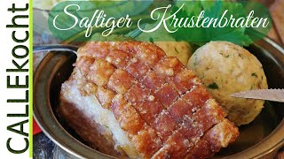 Krustenbraten im Backofen und leckere braune Soße selber machen Rezept [upl. by Nonahs914]