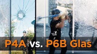 P4A Glas vs P6B Glas  4 Glasscheiben im Test Hält das Glas [upl. by Dickens977]