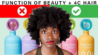 I tried Function of Beauty on 4C Natural Hair and UMMM… [upl. by Atokad]