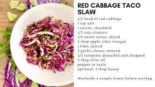 Red Cabbage Taco Slaw [upl. by Levi]