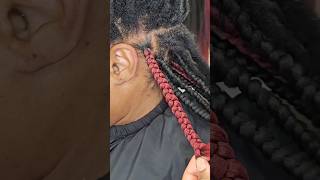 Knotless braids over locs tutorial [upl. by Briant]