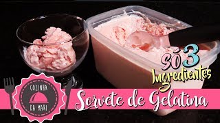 SORVETE DE GELATINA  Com apenas 3 ingredientes [upl. by Ylloh]