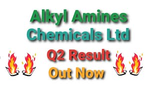 Alkyl Amines Chemicals Limited  Q2 Result  Shandar Result [upl. by Deborah]