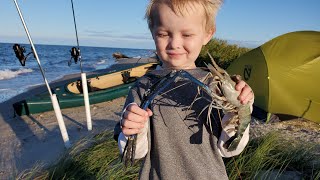 Camping on Abandoned Island amp Fishing Catch and Cook [upl. by Marko]