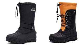 ALEADER Mens Waterproof Winter Boots amp Features [upl. by Eigroeg]