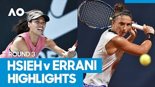 SuWei Hsieh vs Sara Errani Match Highlights 3R  Australian Open 2021 [upl. by Alledi]