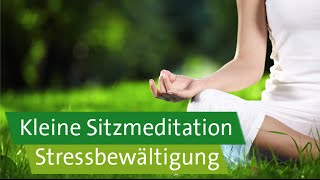 Stressbewältigung – Achtsamkeitsübung Kleine Sitzmeditation bei negativen Gedanken [upl. by Irrab]