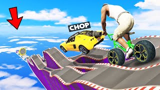 GTA 5 CHOP PERFORMED SUPER MEGA STUNTS IN MEGA RAMP [upl. by Pax]