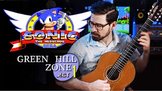 Sonic the Hedgehog  Green Hill Zone Classical Guitar Cover [upl. by Vallonia]