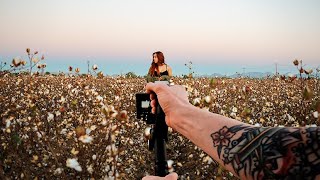 POV Filming a cinematic video in a cotton field  Sony a7iv amp Sony a7cii  Sigma 1424 amp 2470 [upl. by Hastings]