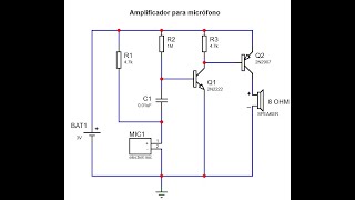 Amplificador con transistores para micrófono [upl. by Weatherby510]