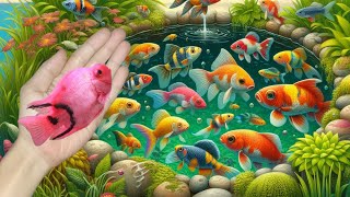 catching fish colorful fish goldfish koi fish betta fish turtles crabs catfish [upl. by Damien]