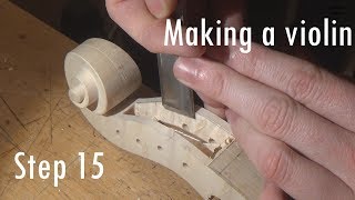 Making a violin  step 15  The pegbox [upl. by Home]