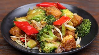 Tempeh recipe vegan  Easy stir fried vegetables  Tempeh veg stir fry [upl. by Nnylirej369]