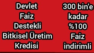 20232024 Faizsiz bitkisel üretim kredisi Duyuru [upl. by Llertnod410]