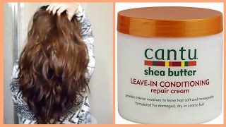 Cantu Shea Butter LeaveIn Conditioner Review│Natural Texture Thick Hair Grow Longer Stronger Hair [upl. by Eijneb]