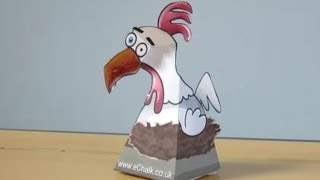 Amazing 3D Swivel Head illusion Ernie the Rooster [upl. by Neelon]