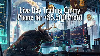 Live Day Trading On Phone 5500 Profit by 10 AM [upl. by Raclima741]