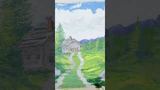 Gouache painting painting gouaches artmountainscape life travelling [upl. by Bithia]