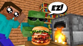 Monster School COOKING CHALLENGE  Funny Minecraft Animation [upl. by Helbonna]