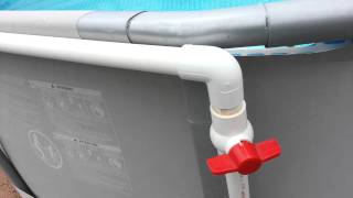 Hard plumbed Intex pool with thru wall skimmer [upl. by Patton645]