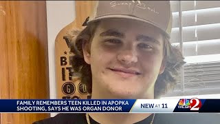 Apopka teenager killed in shooting saves lives through organ donation [upl. by Akimihs]