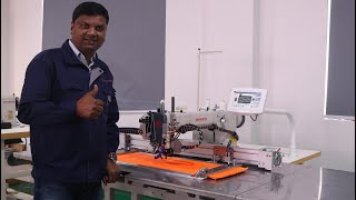 Automatic sewing machine for stitching 300mm wide webbing slings India [upl. by Ehsrop]