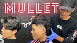 Modern Mullet  cara cara memotong rambut mullet [upl. by Katina]