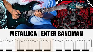 Metallica  Enter Sandman Guitar Solo Lesson With Guitar Tab  Cover  Tutorial [upl. by Bohi833]